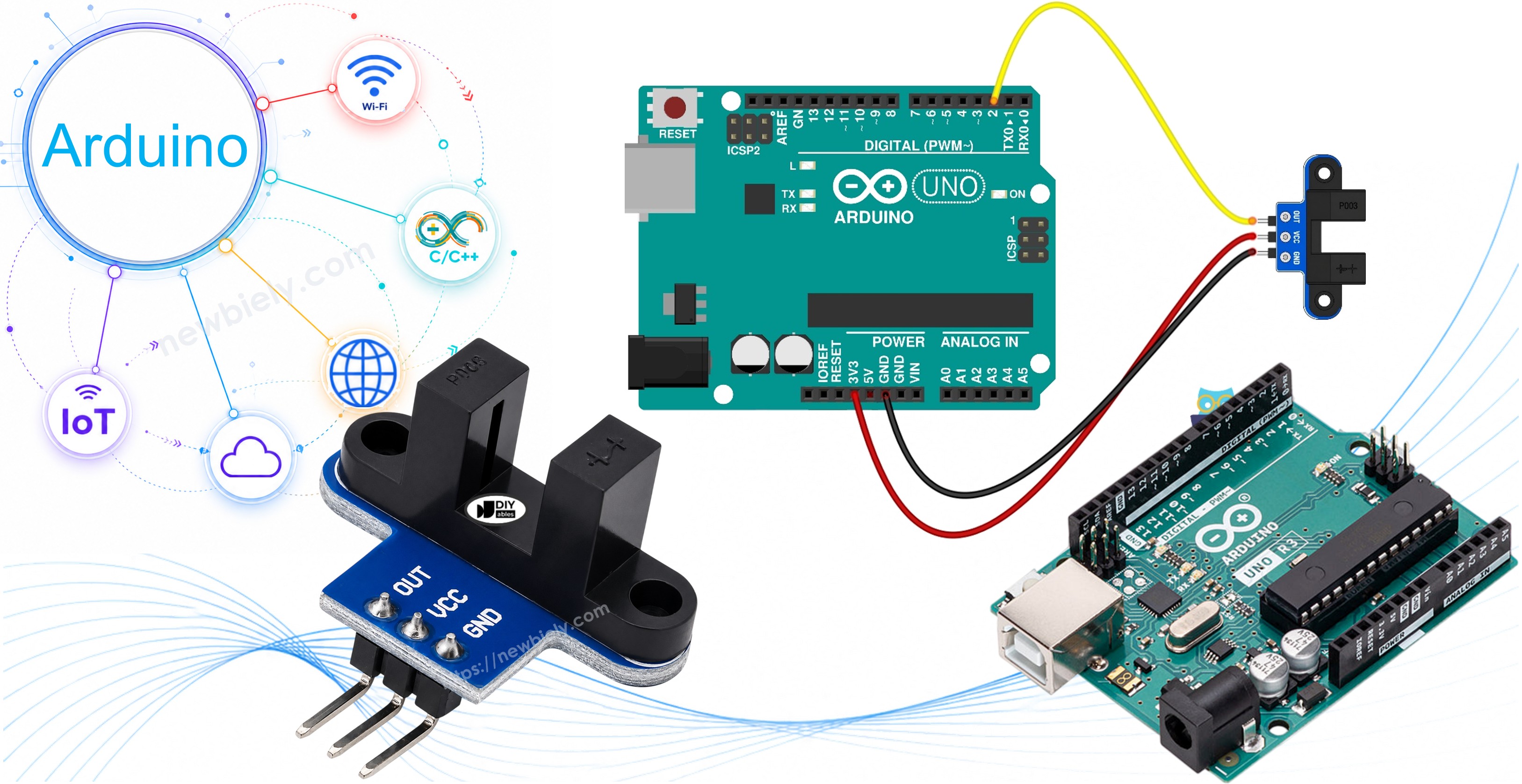 Arduino optische IR-sleufsensor