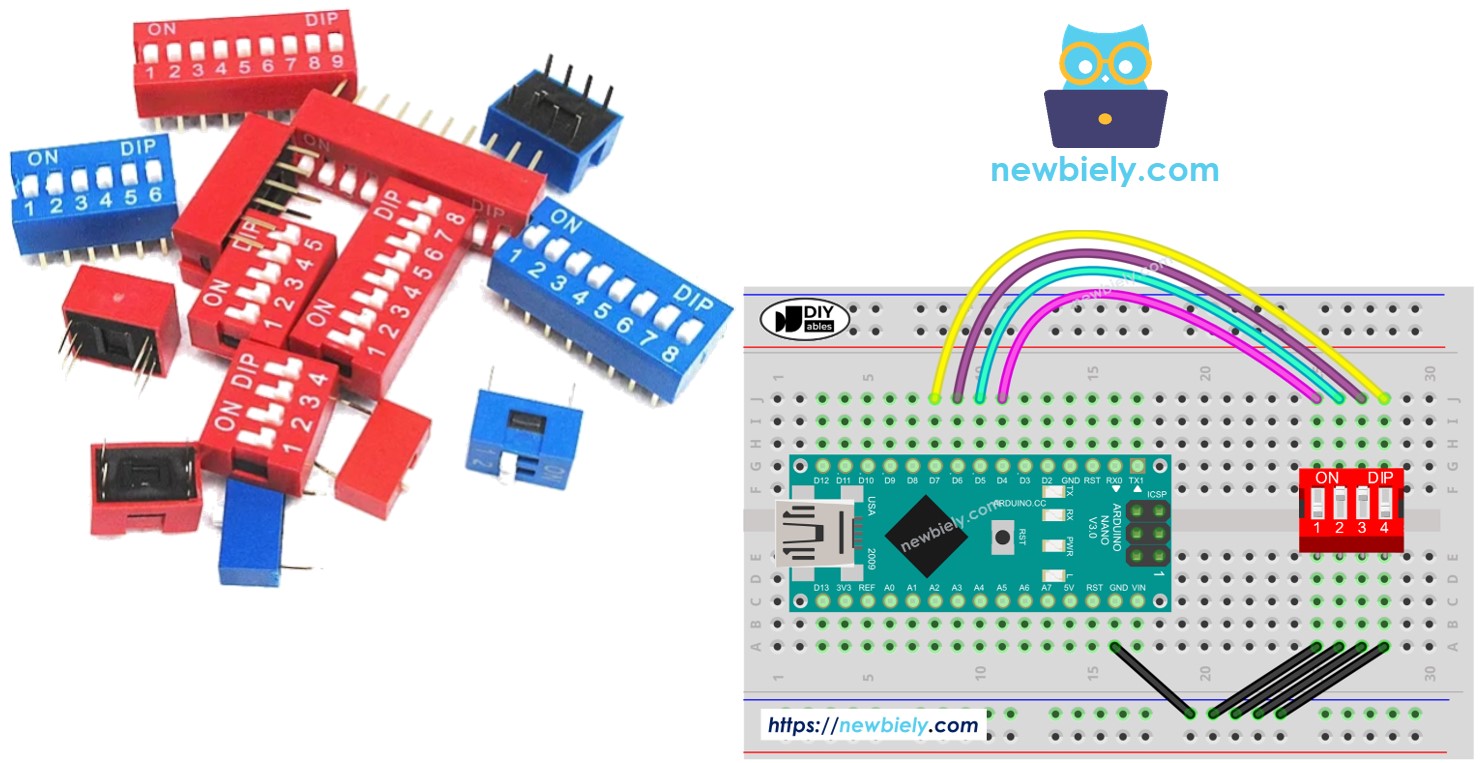 Arduino Nano with DIP Switch