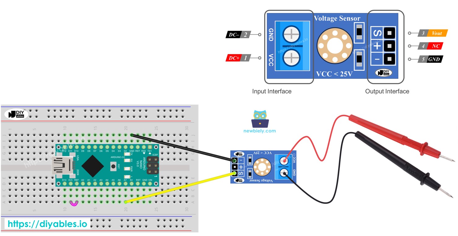 Arduino Nano Spanningssensor