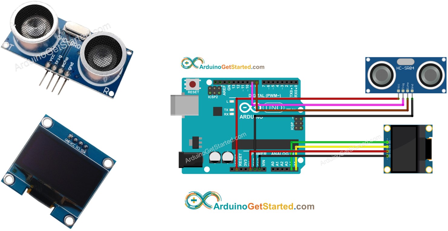 Arduino Ultrasone Sensor OLED
