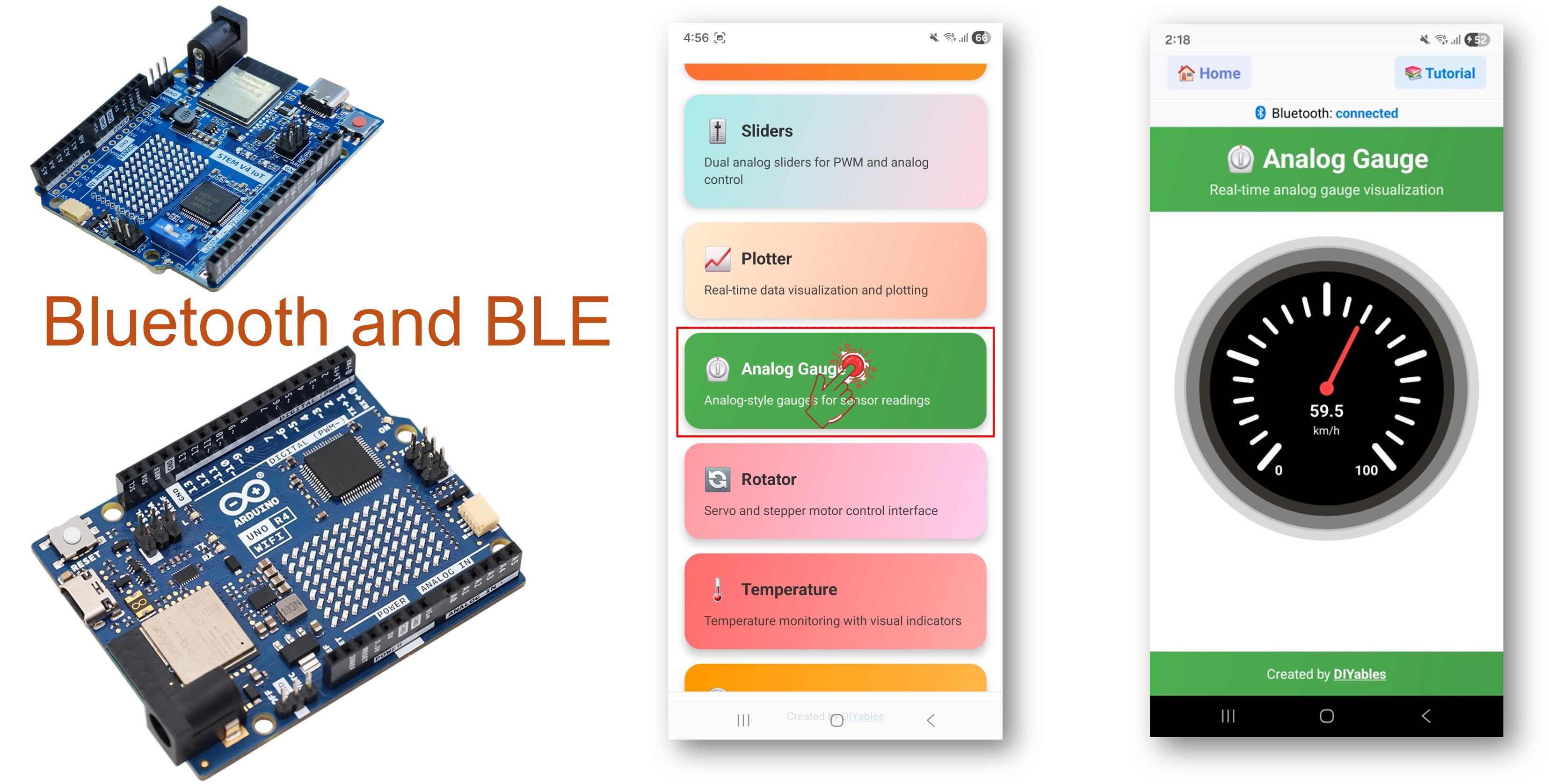 Arduino UNO R4 WiFi Bluetooth Analoge Meter Voorbeeld - Meter Weergave via BLE Tutorial