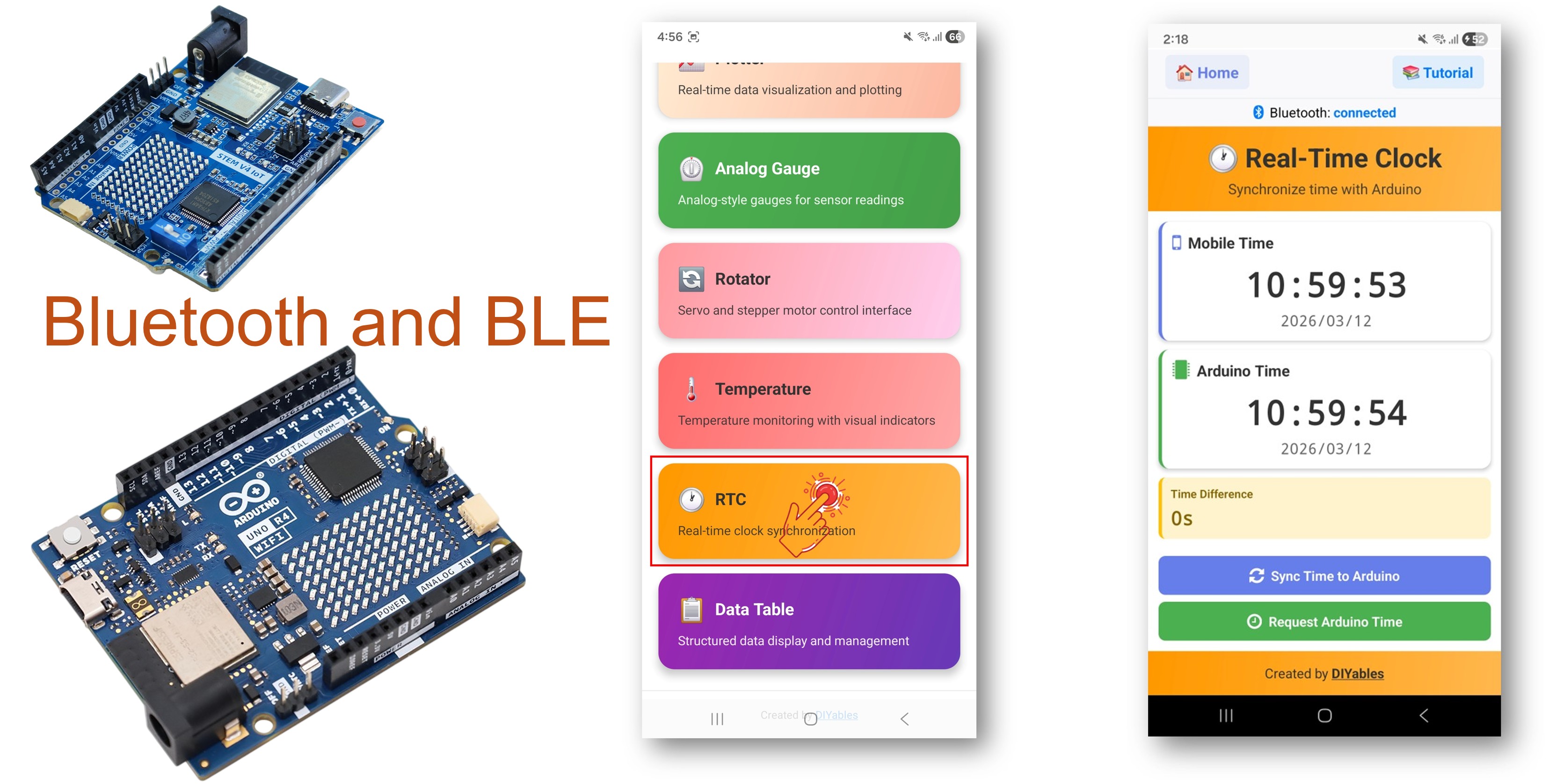 Arduino UNO R4 WiFi Bluetooth RTC Voorbeeld - Real-Time Clock Sync via BLE Tutorial