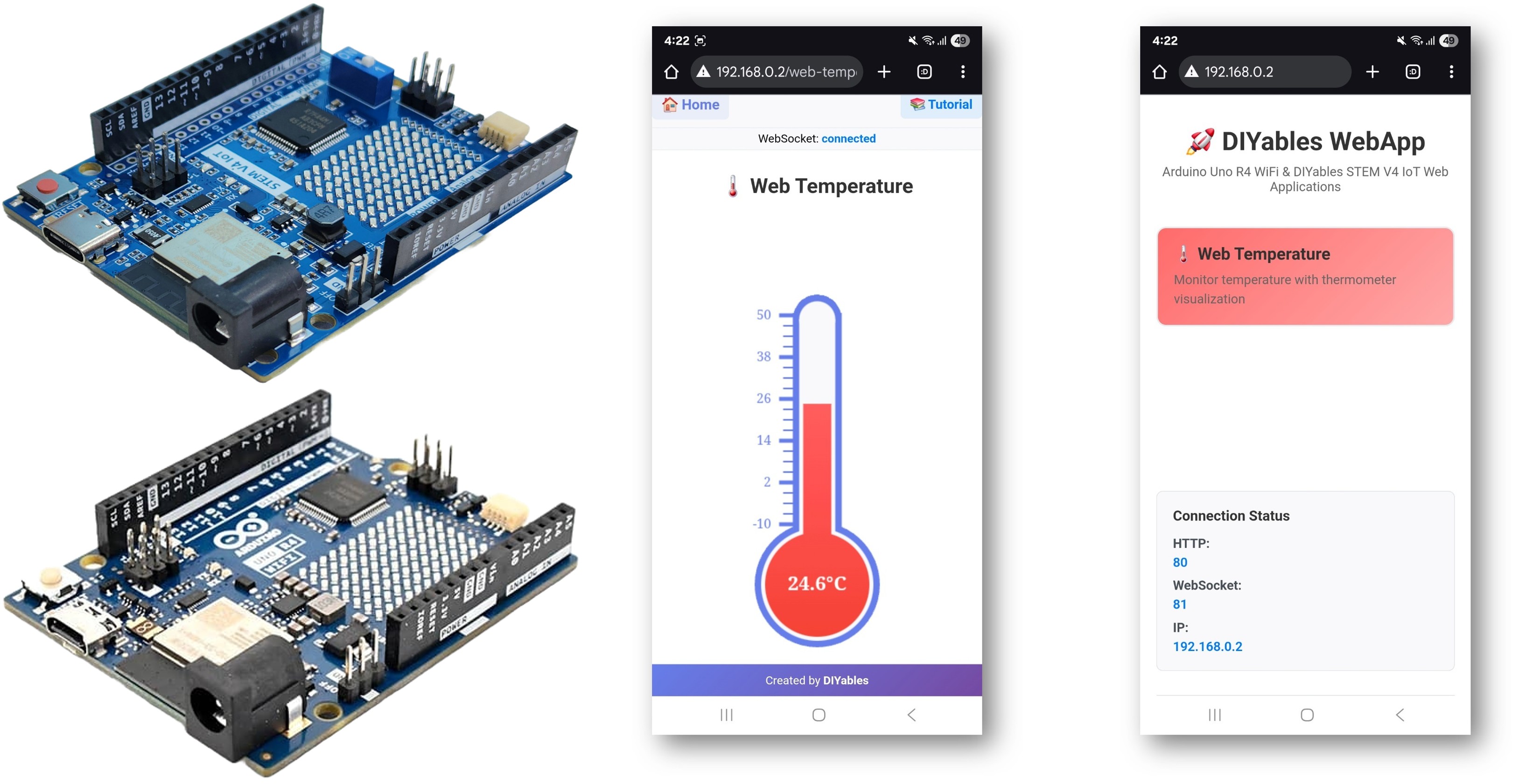 Arduino WebTemperature Voorbeeld - Thermometer Display Interface Tutorial