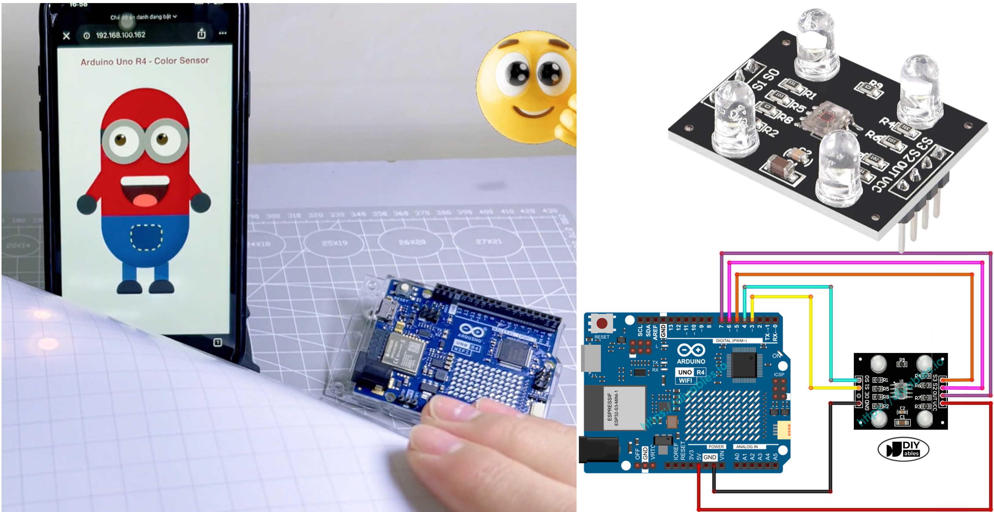 Arduino UNO R4 - Kleur Sensor via Web