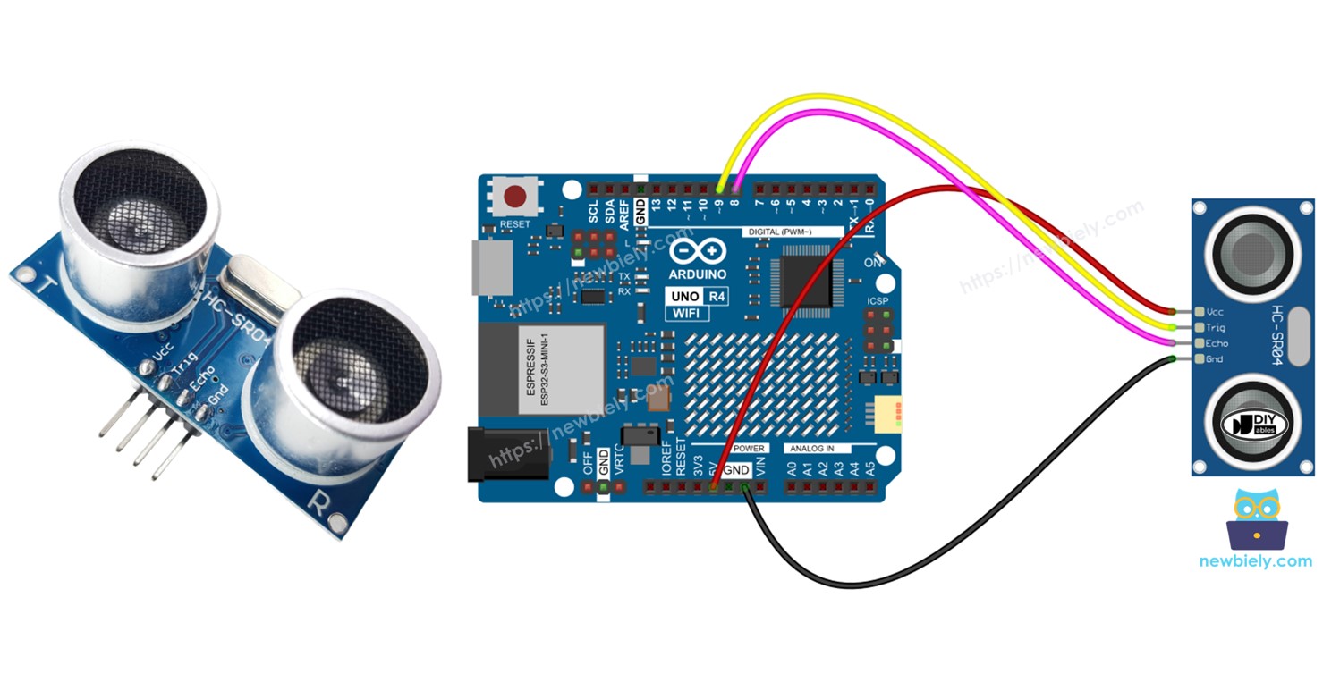 Arduino UNO R4 ultrasone sensor