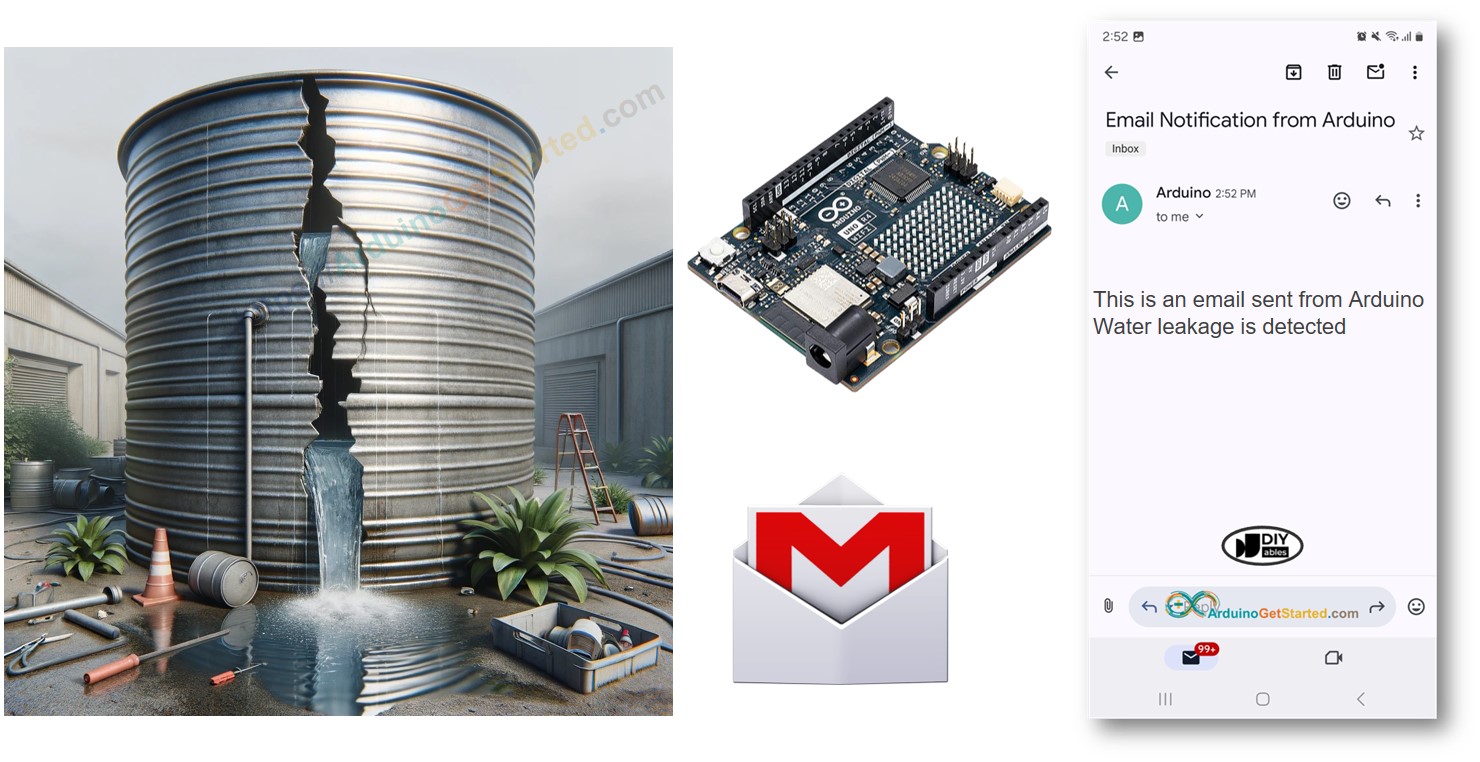 Arduino Waterlek Emailmelding