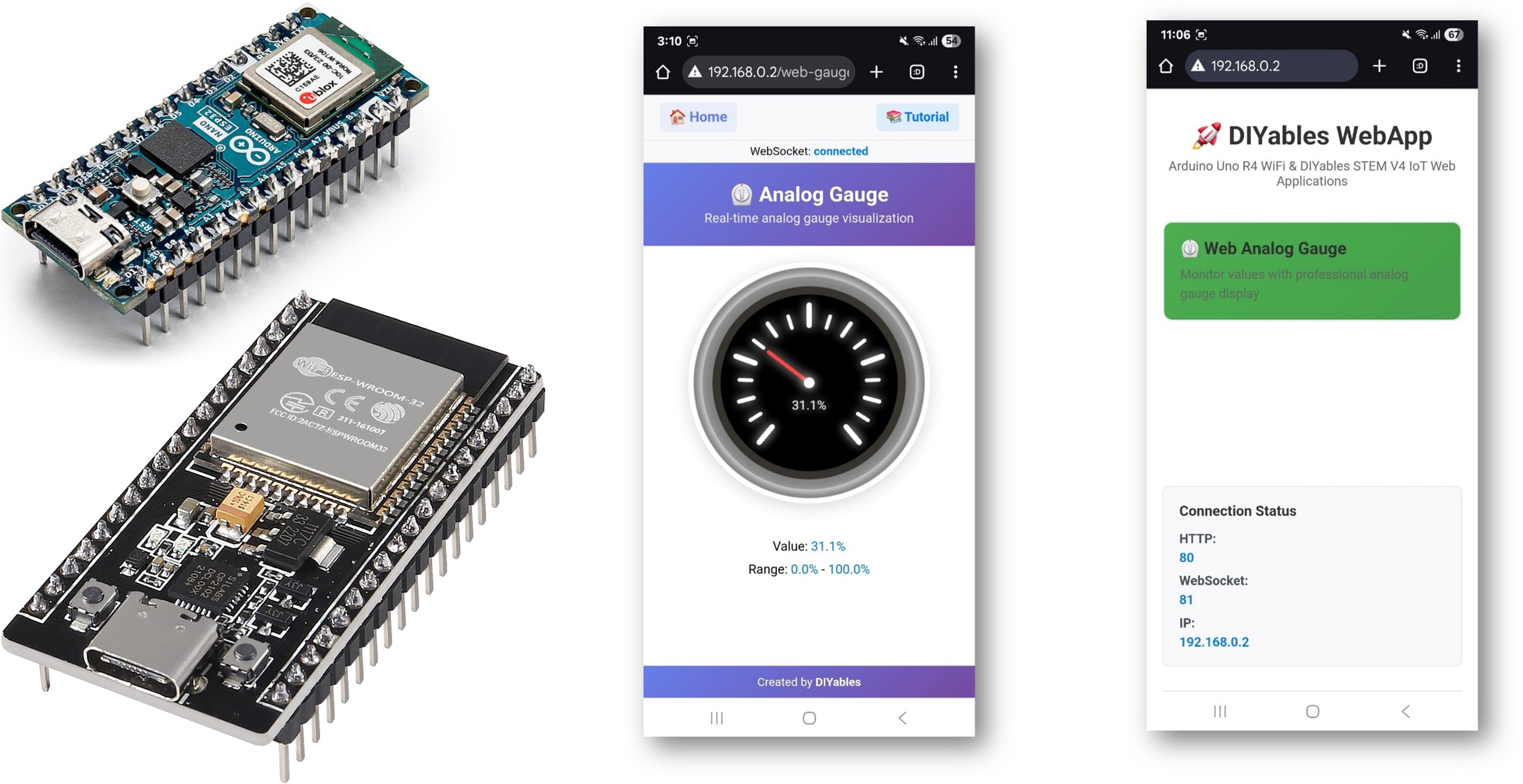 Arduino WebAnalogGauge Example - Professional Gauge Display Tutorial