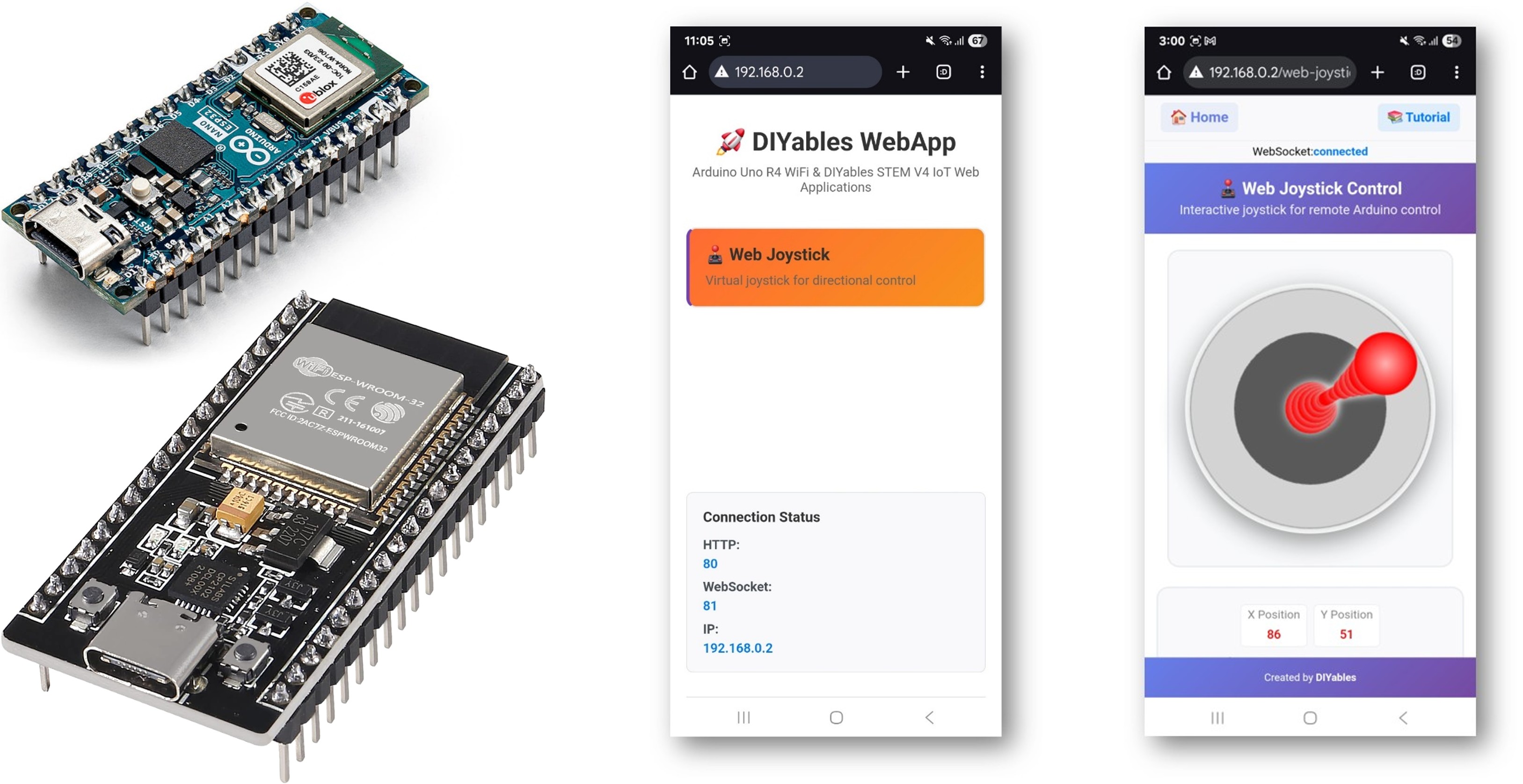 Arduino WebJoystick Example - Virtual Joystick Control Tutorial