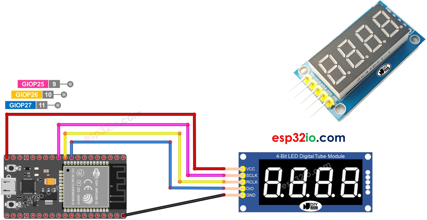 ESP32 7-segment display