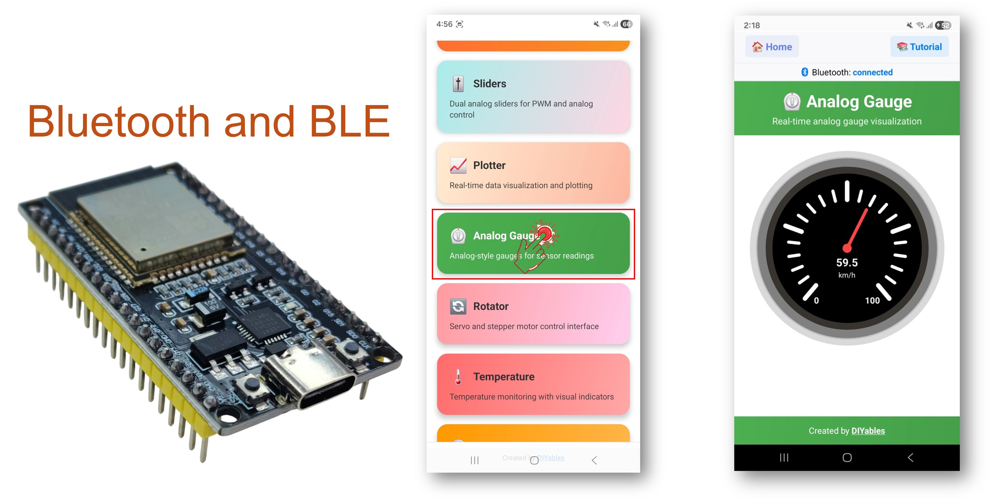ESP32 DIYables Bluetooth App
