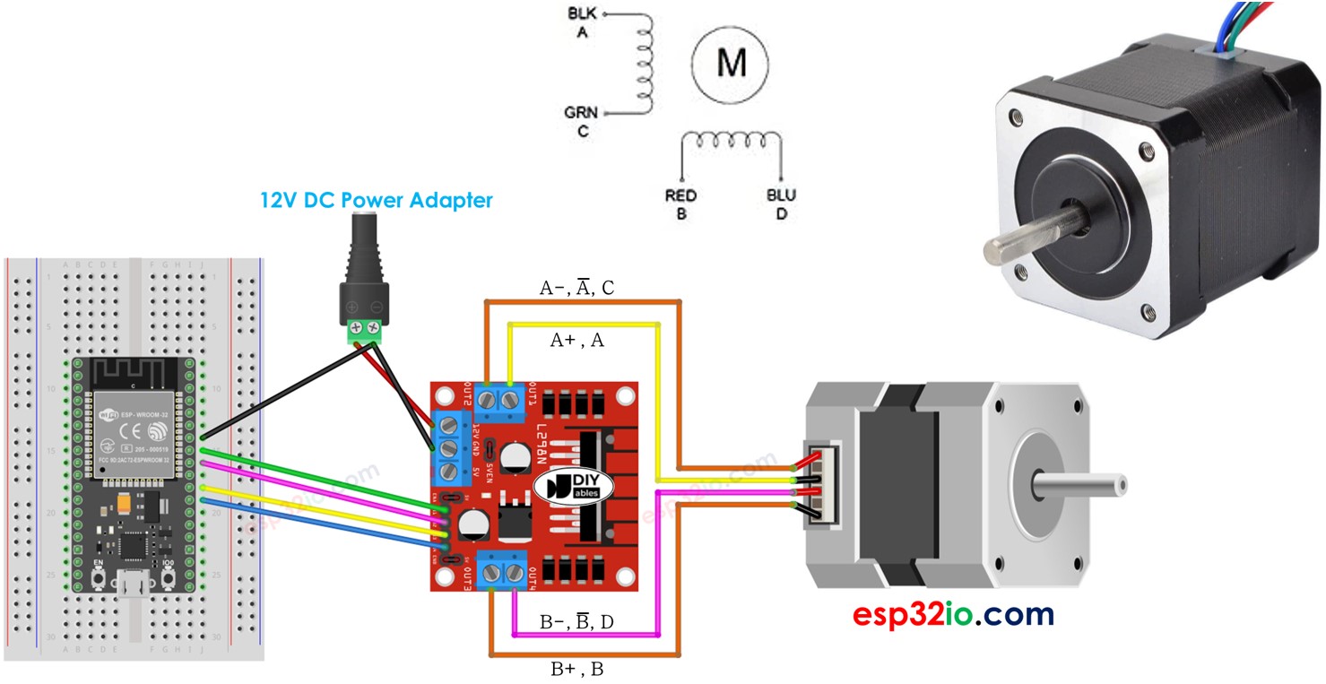 ESP32 Stappenmotor