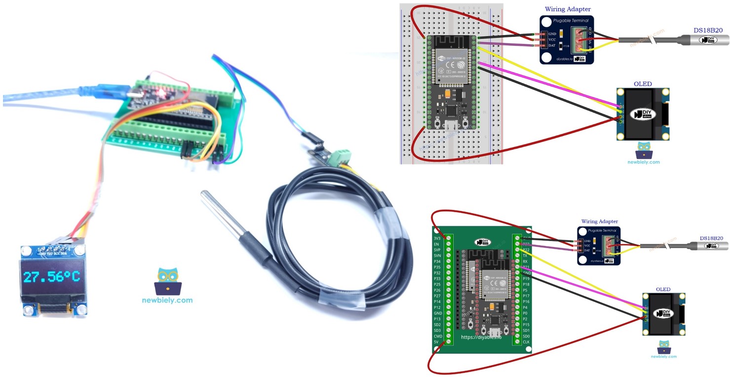 ESP32 Temperatuursensor OLED