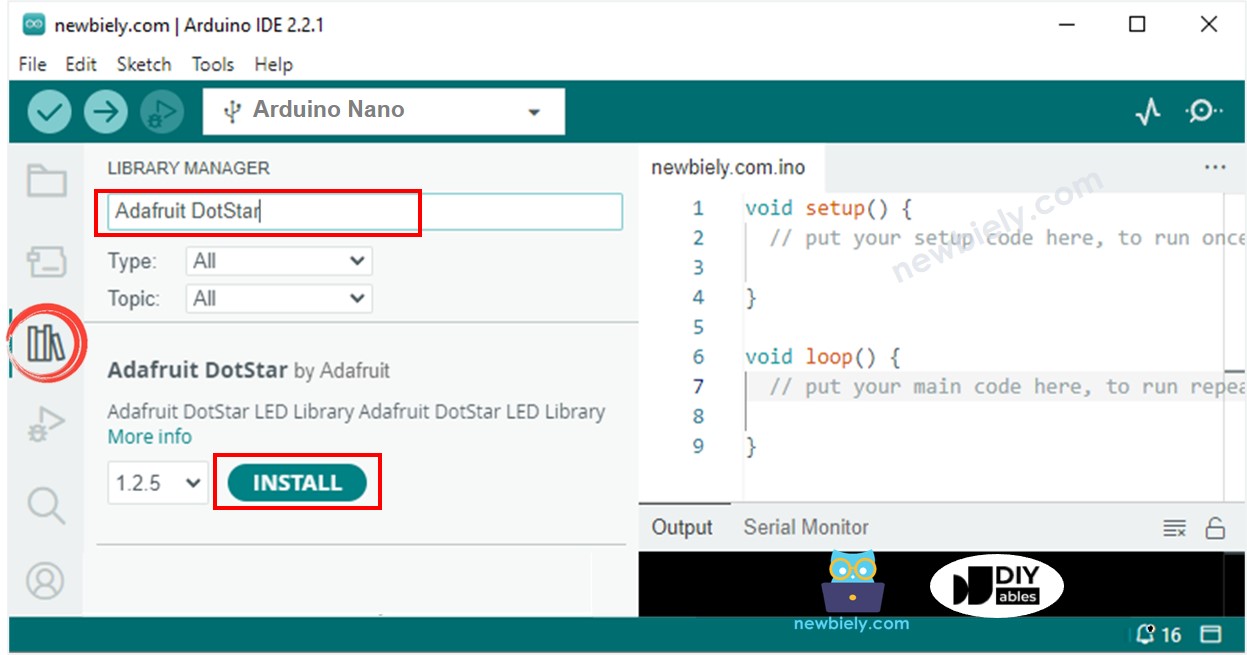 Arduino DotStar library