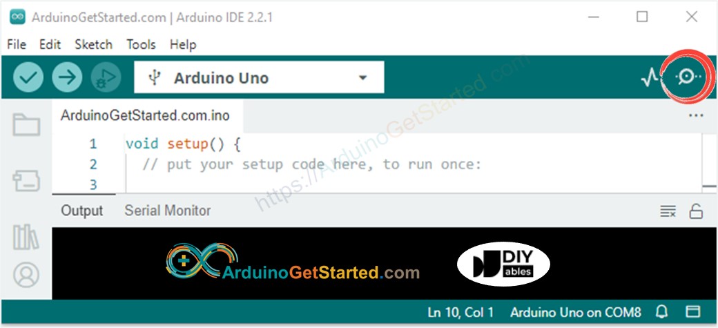 Arduino IDE - Hoe Serial Monitor openen