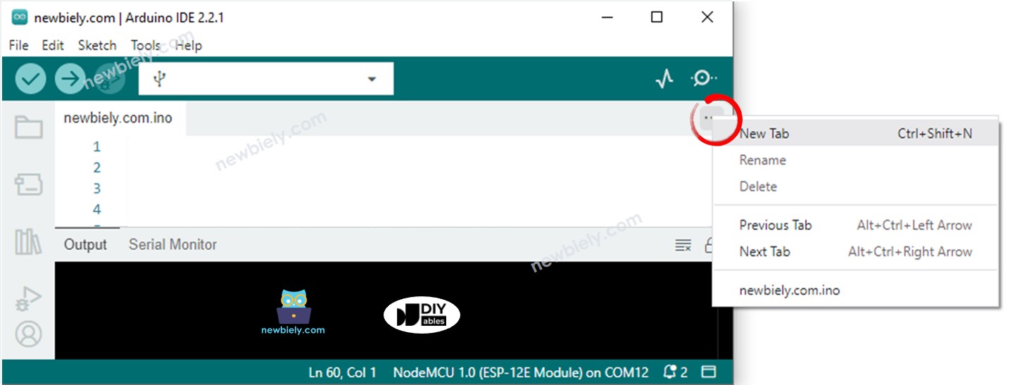 Arduino IDE 2 voegt bestand toe