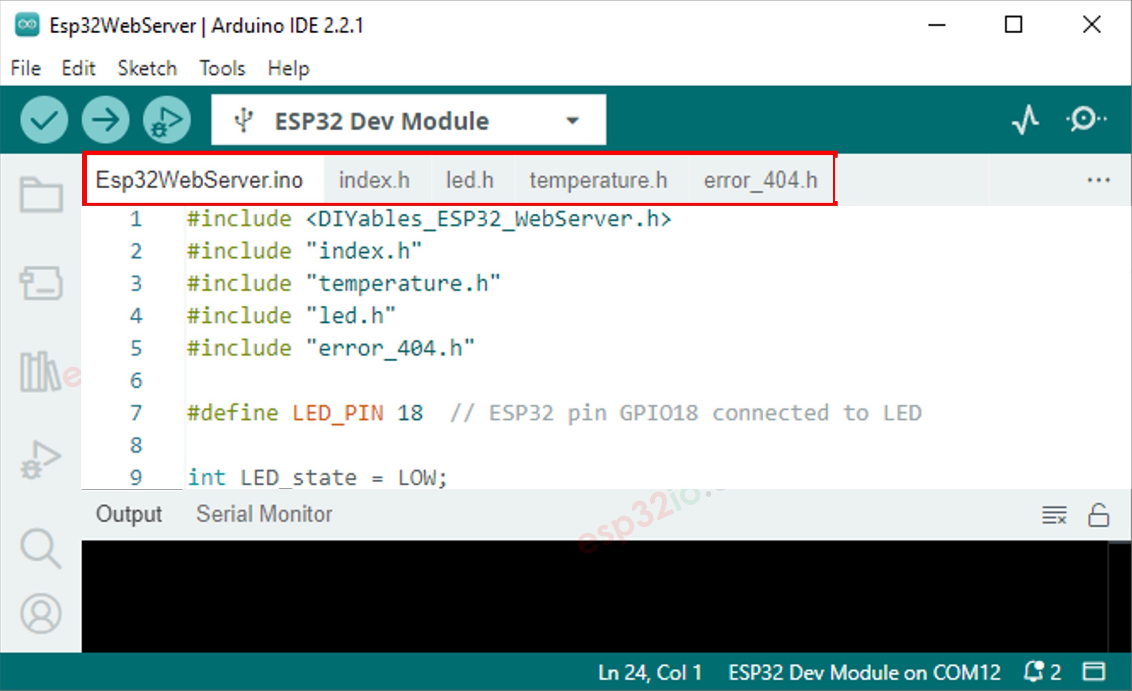 Arduino IDE 2 meerdere bestanden