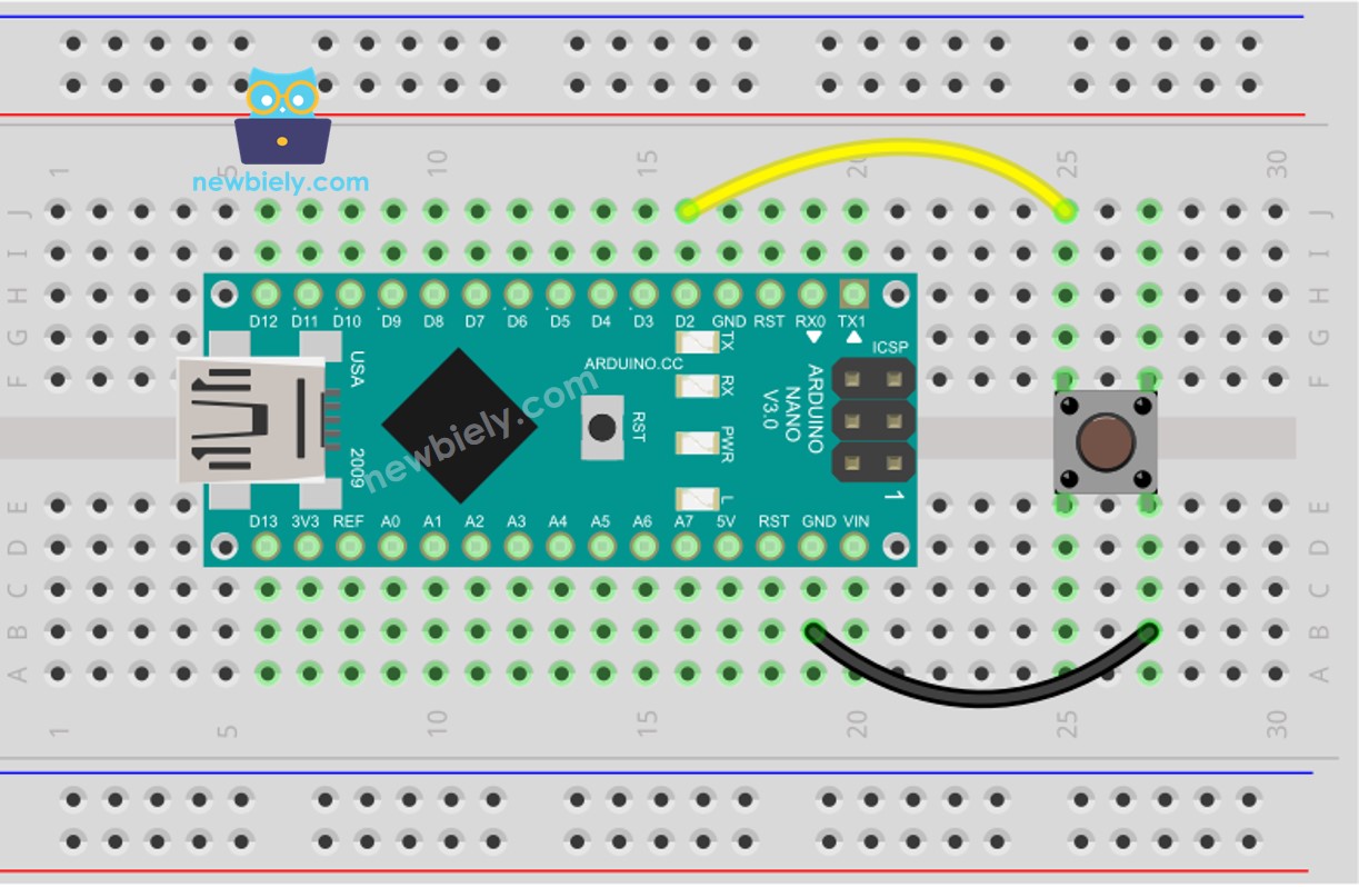 Arduino Nano Knop bedradingsschema