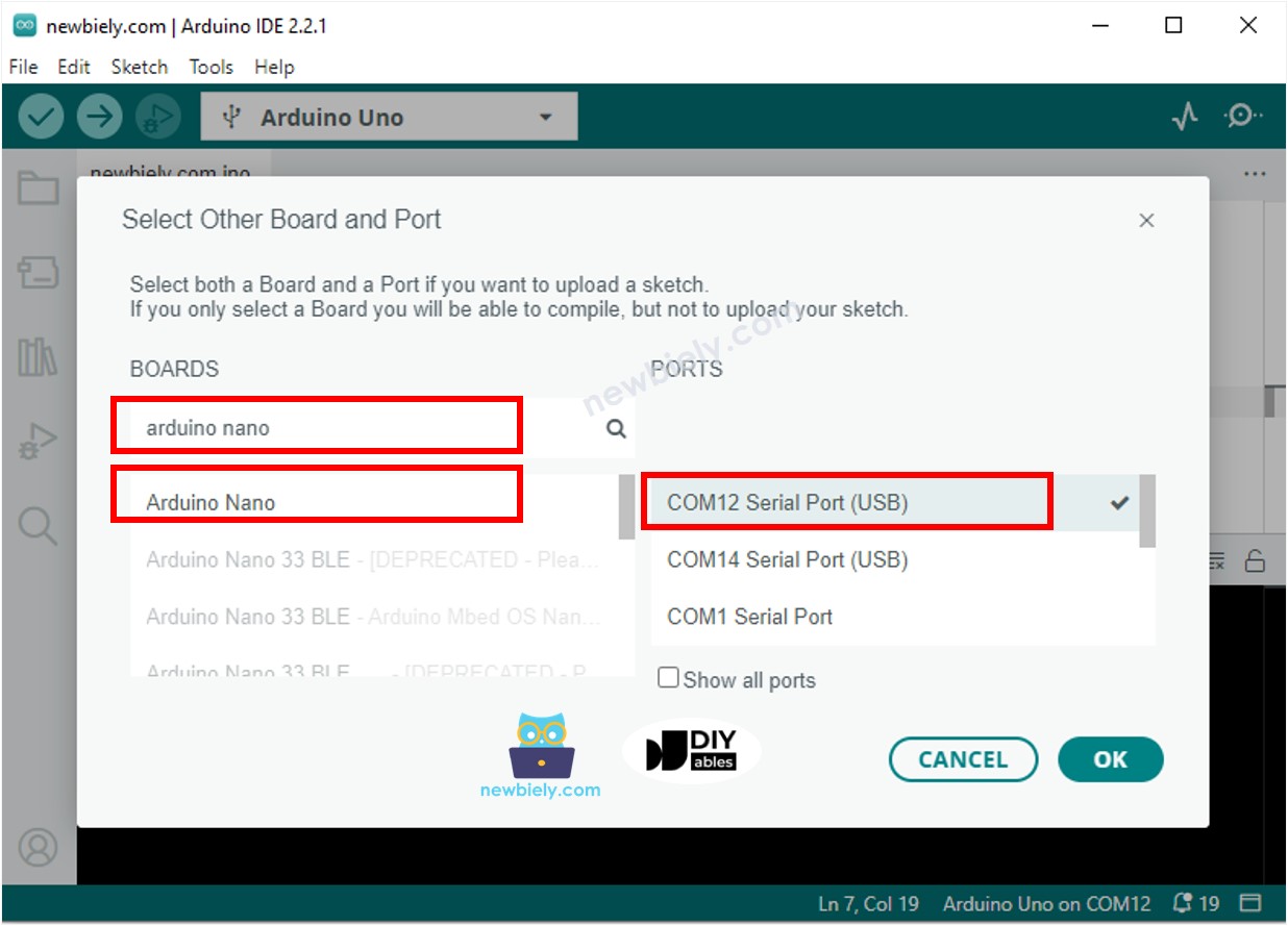 Arduino IDE - Hoe selecteer ik de seriële poort