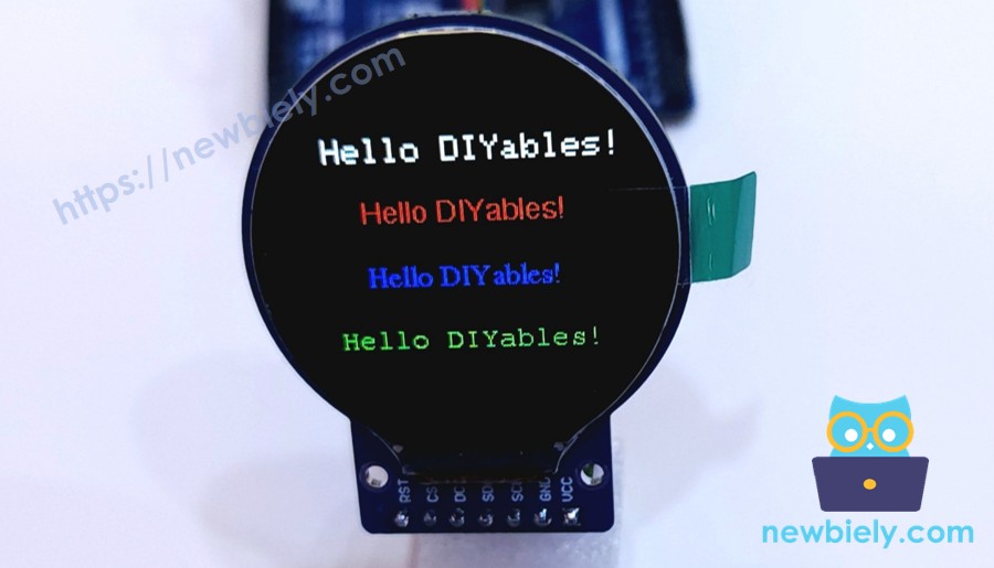 Arduino Nano Round Circular TFT LCD Display Screen External Font