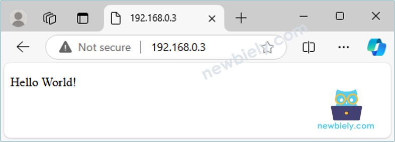 Arduino Nano webserver Hello World
