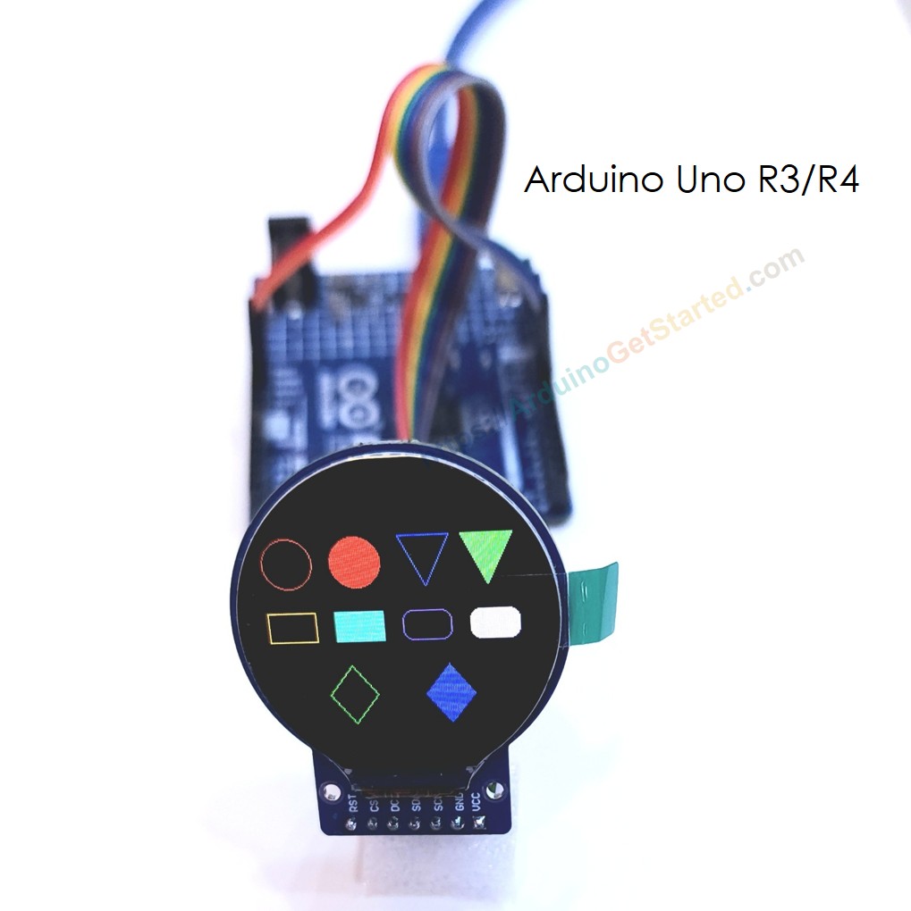 Arduino Round Circular TFT LCD Display Screen Draw Shapes