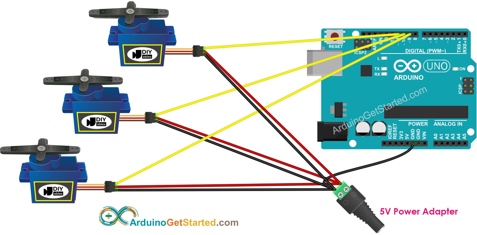Arduino Servo Motor Extra Voeding
