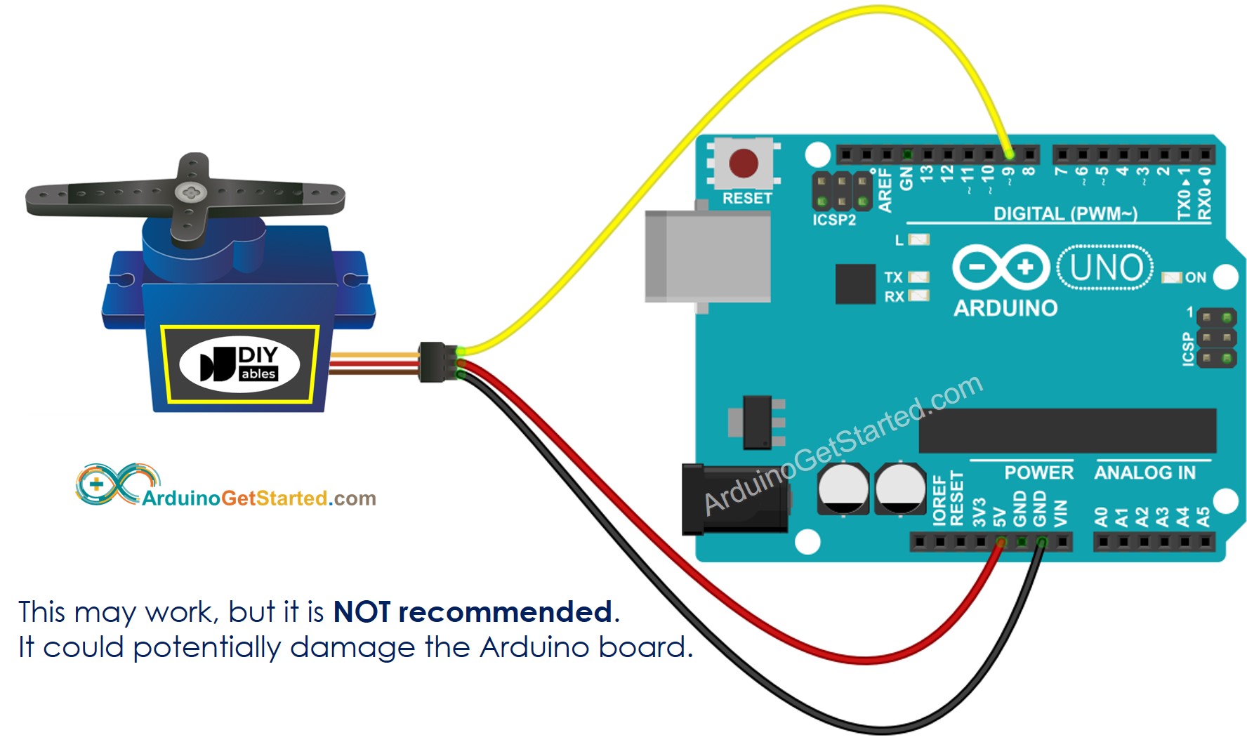 Arduino Servo Motor Bedradingsschema