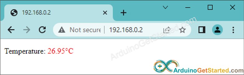 Arduino Uno R4 temperatuur webbrowser