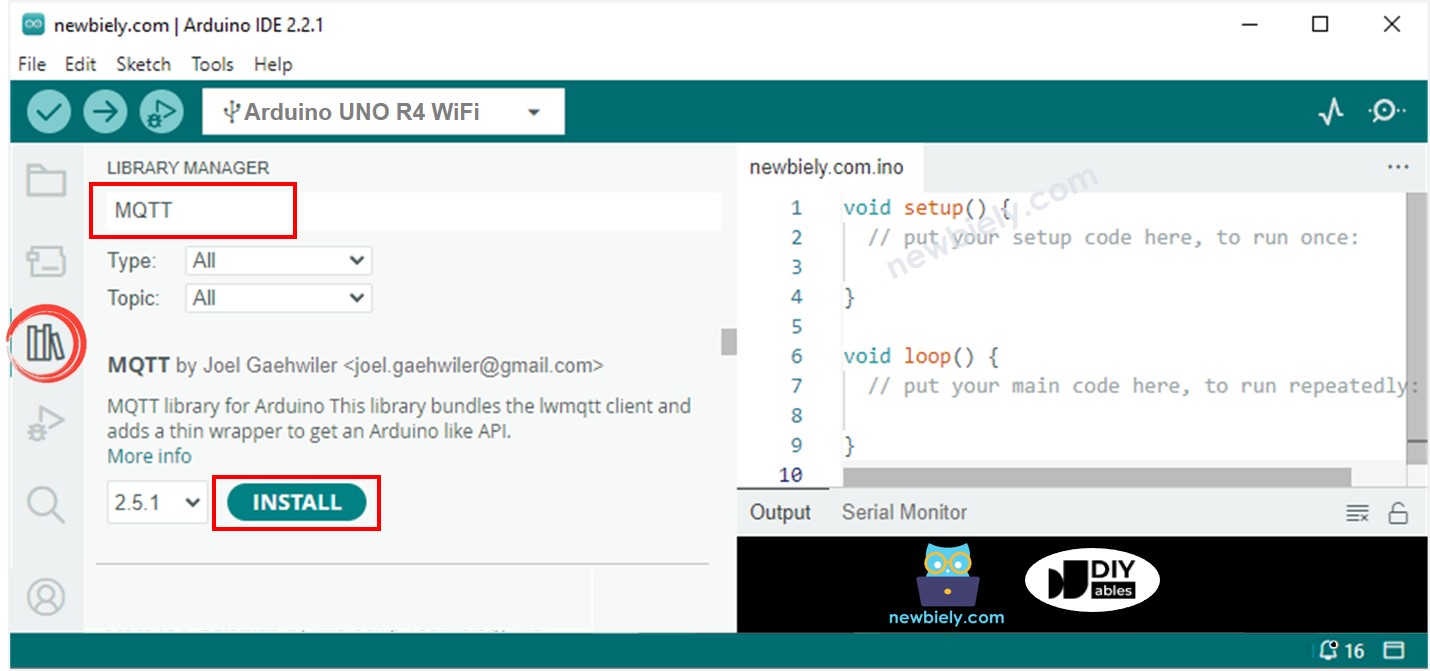 Arduino UNO R4 MQTT library