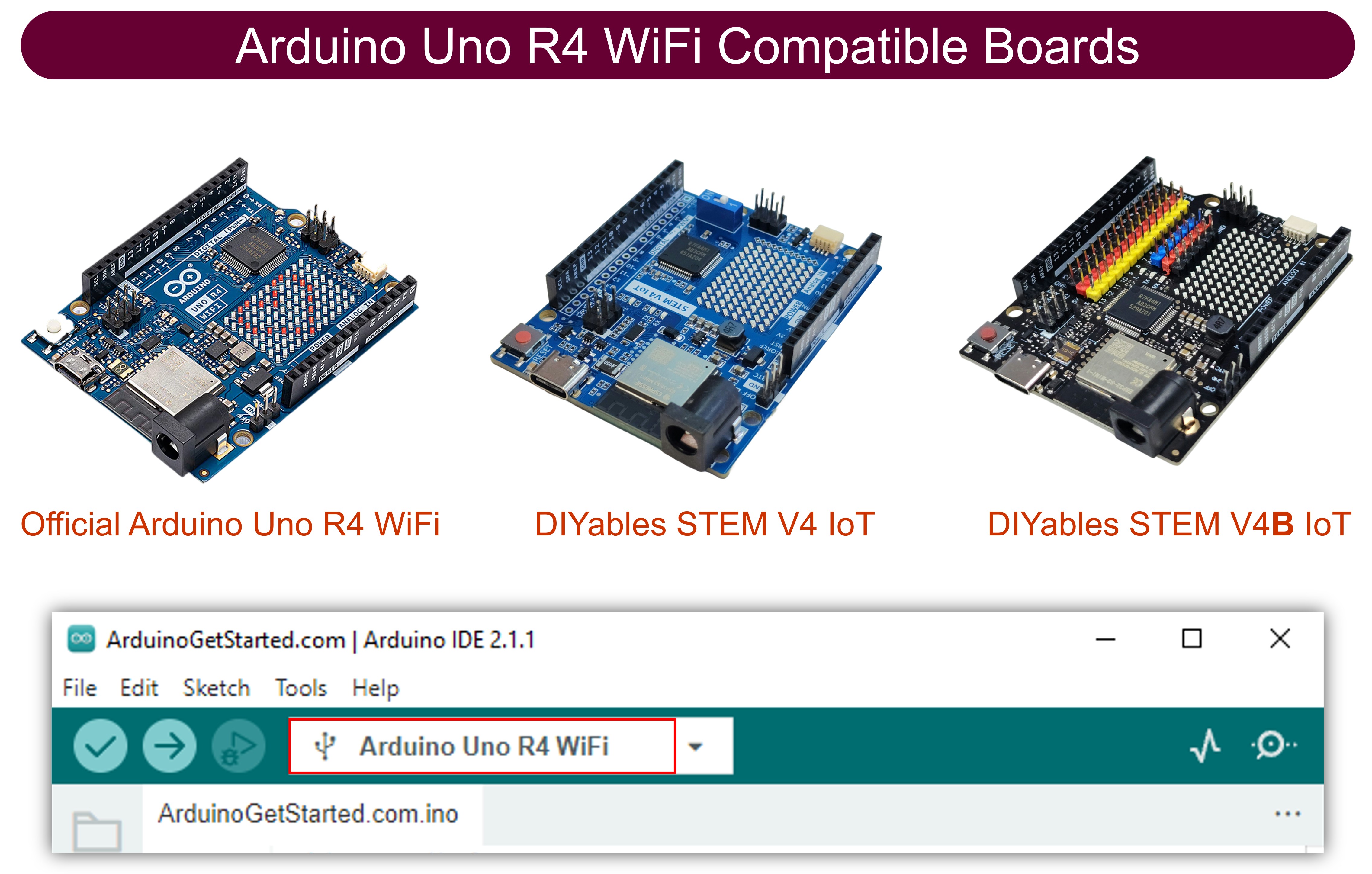 Arduino Uno R4 WiFi Compatible Boards