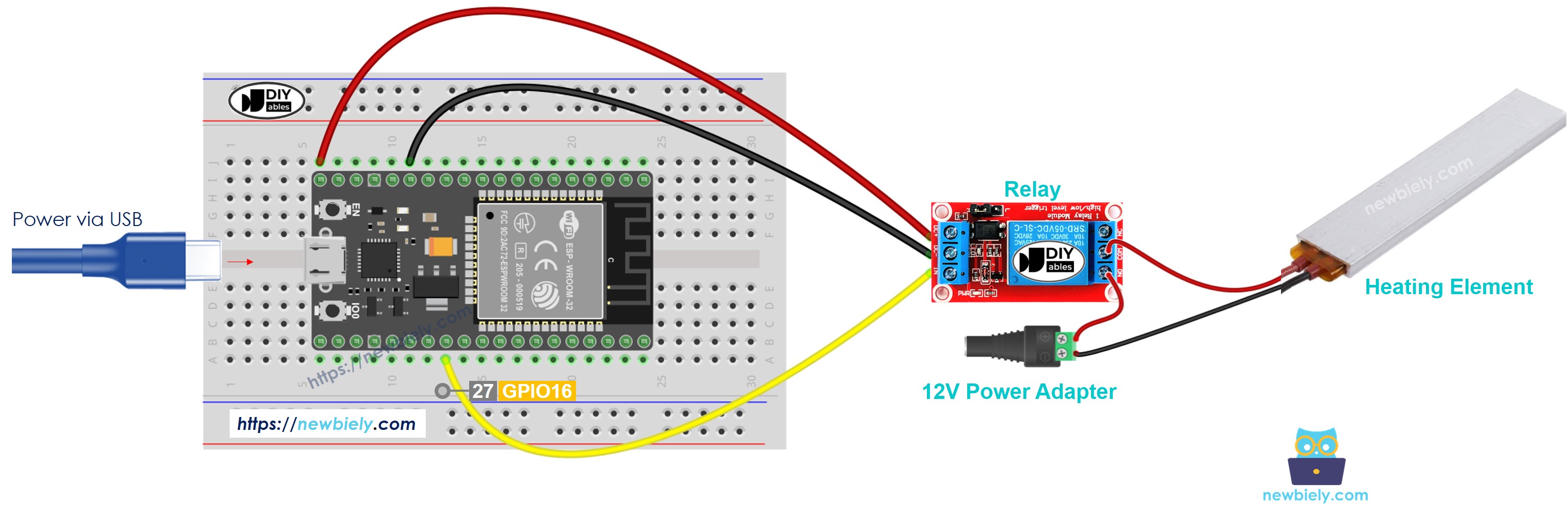 ESP32 Heating Element Wiring Diagram