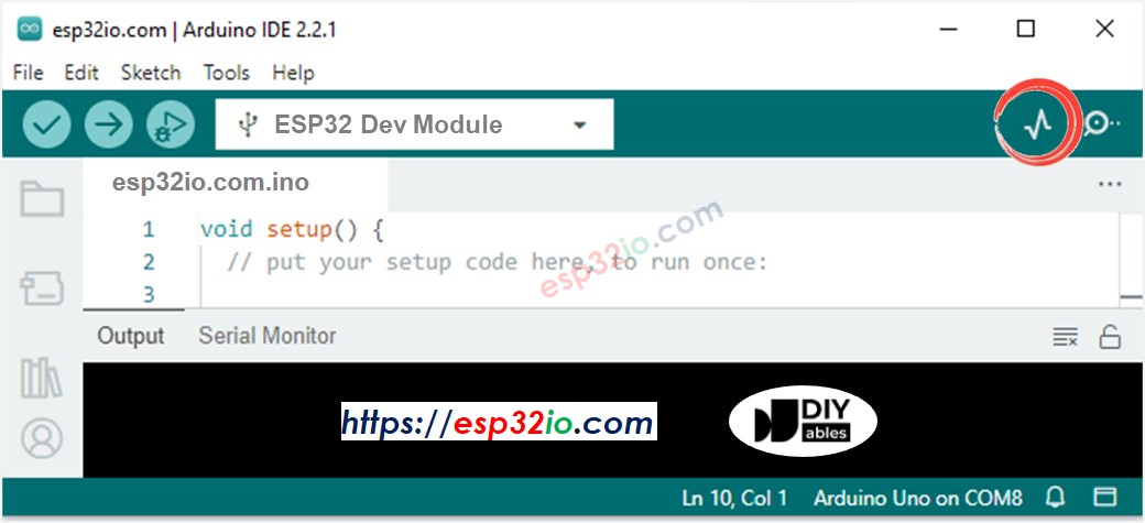 hoe de serial plotter te openen