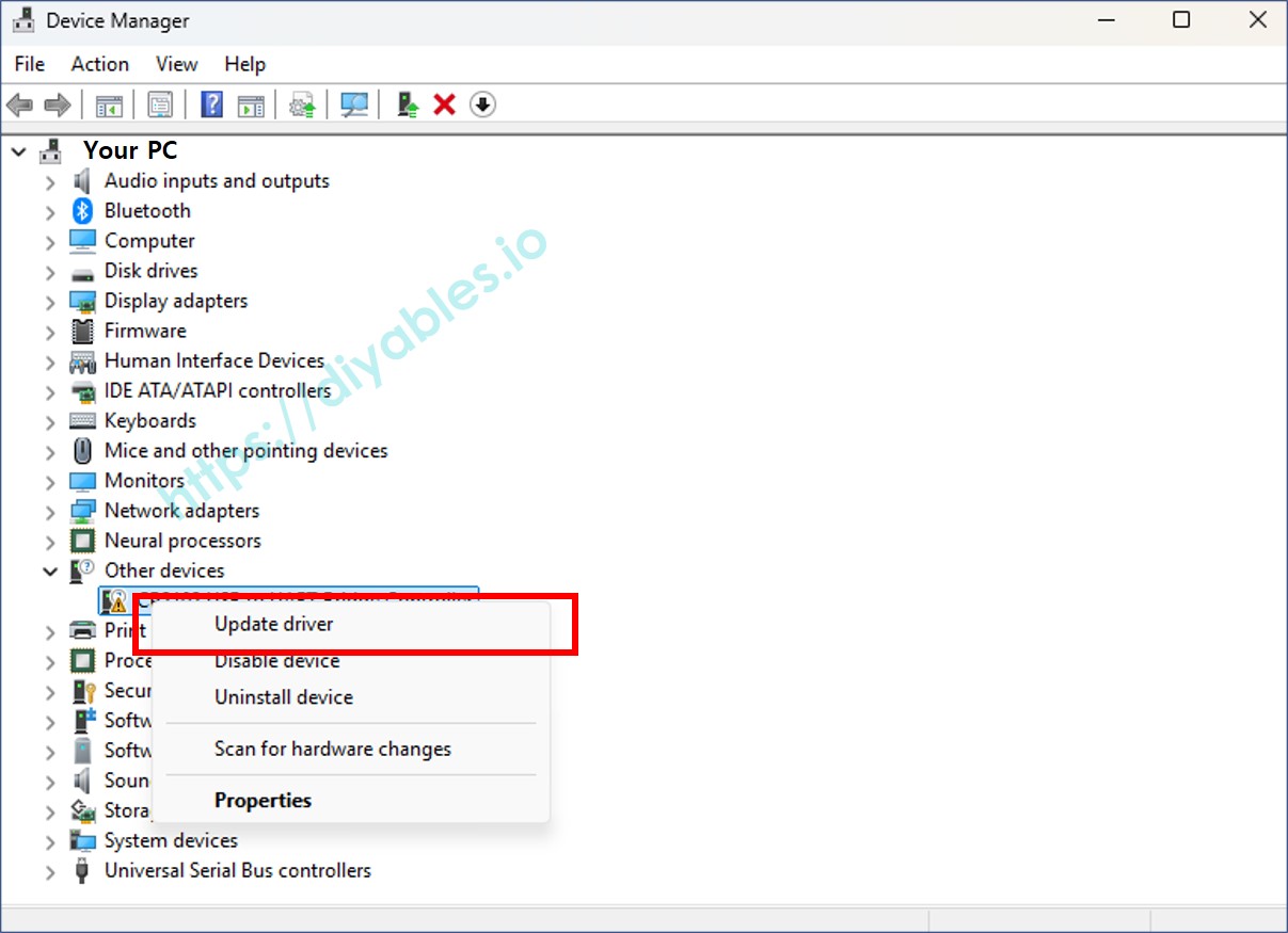 Stuurprogramma bijwerken