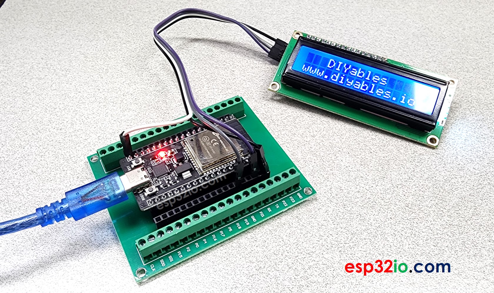 ESP32 LCD I2C display
