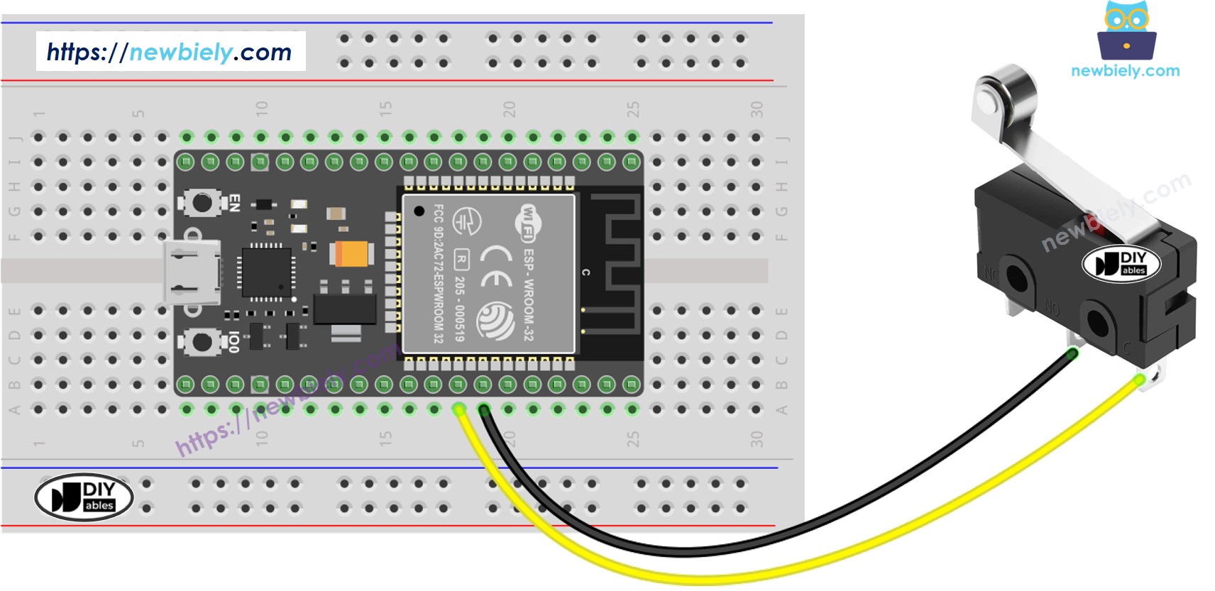 ESP32 limit switch wiring diagram