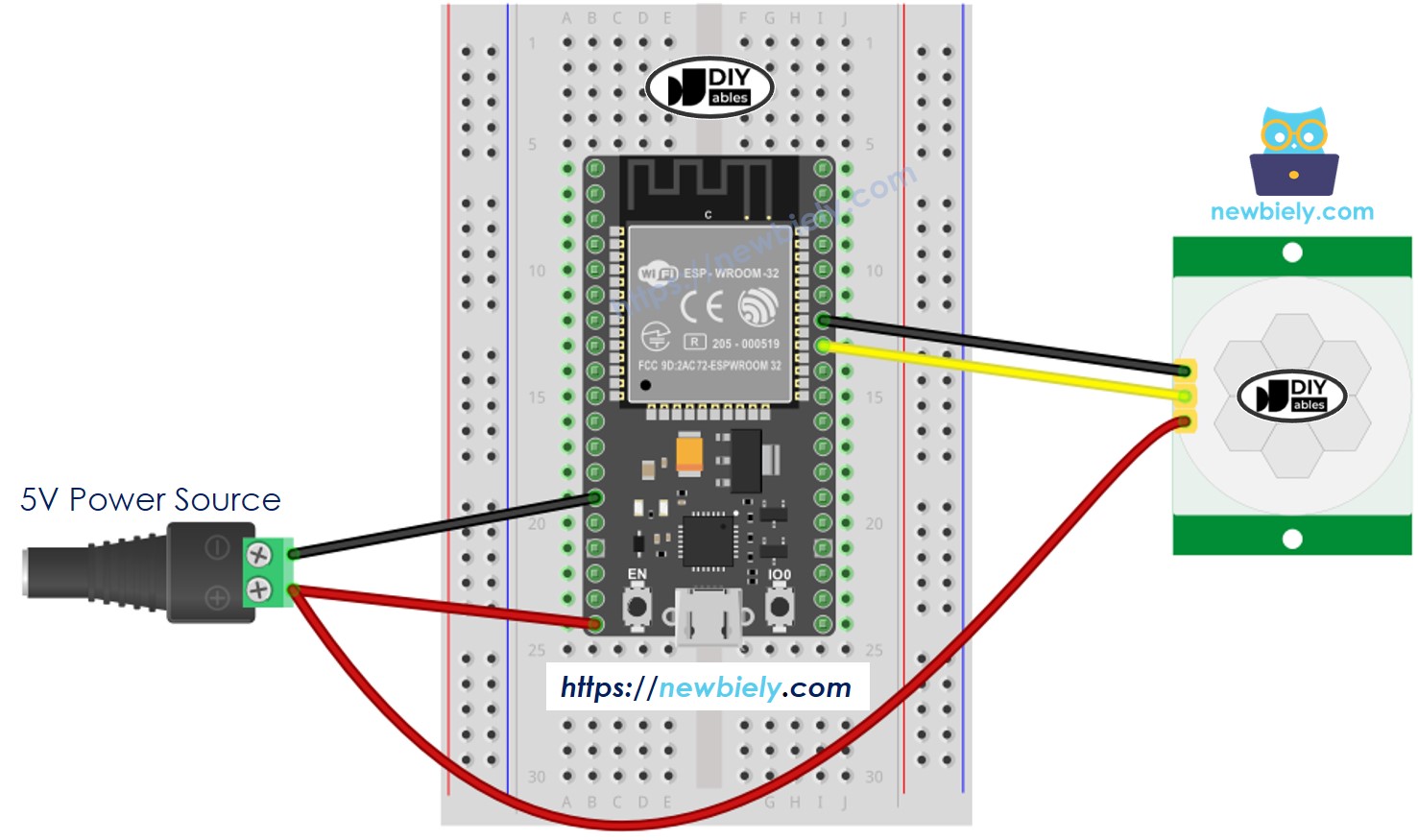 ESP32 Motion Sensor Wiring Diagram