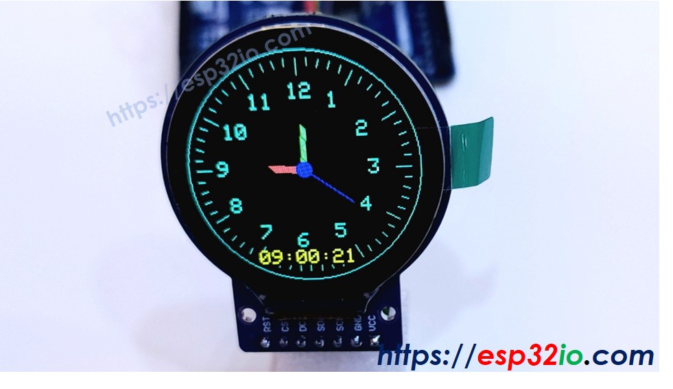 ESP32 Round Circular TFT LCD Display Screen display Clock Watch