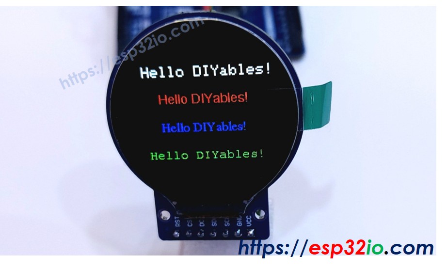 ESP32 Round Circular TFT LCD Display Screen External Font