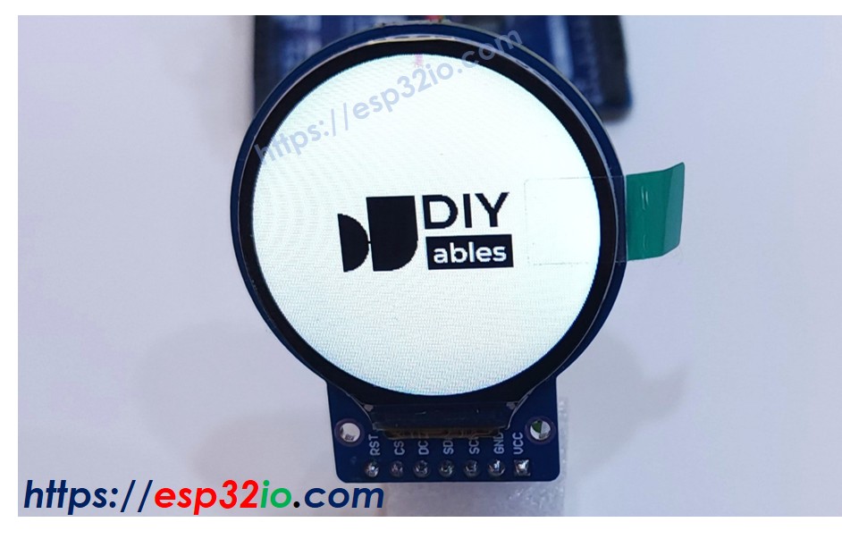 ESP32 Round Circular TFT LCD Display Screen display image from SD Card