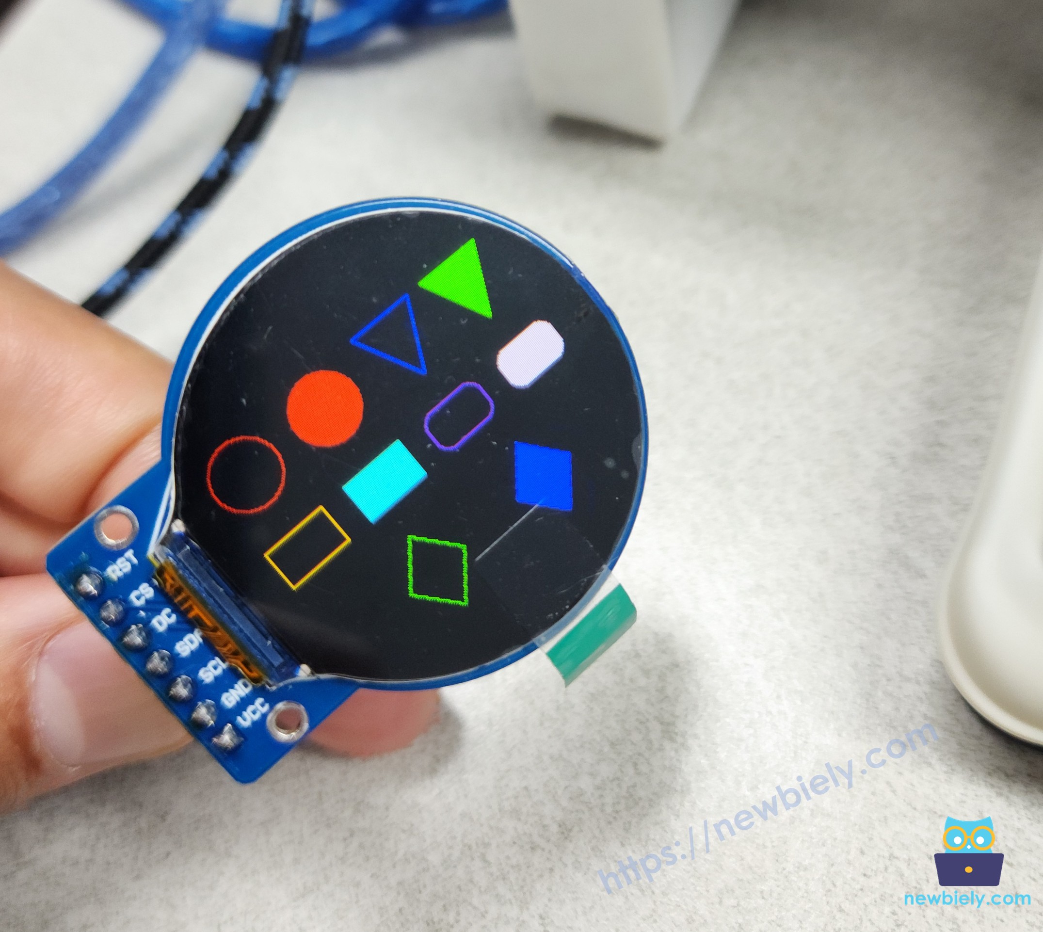 ESP32 Round Circular TFT LCD Display Screen Draw Shapes