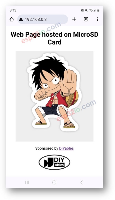 ESP32 webpagina op SD-kaart