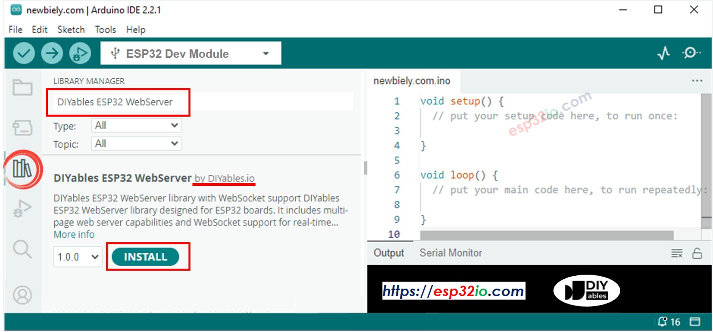 ESP32 Web Server bibliotheek