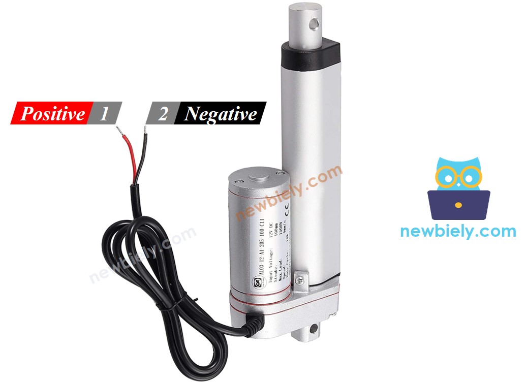 Aansluitingen lineaire actuator