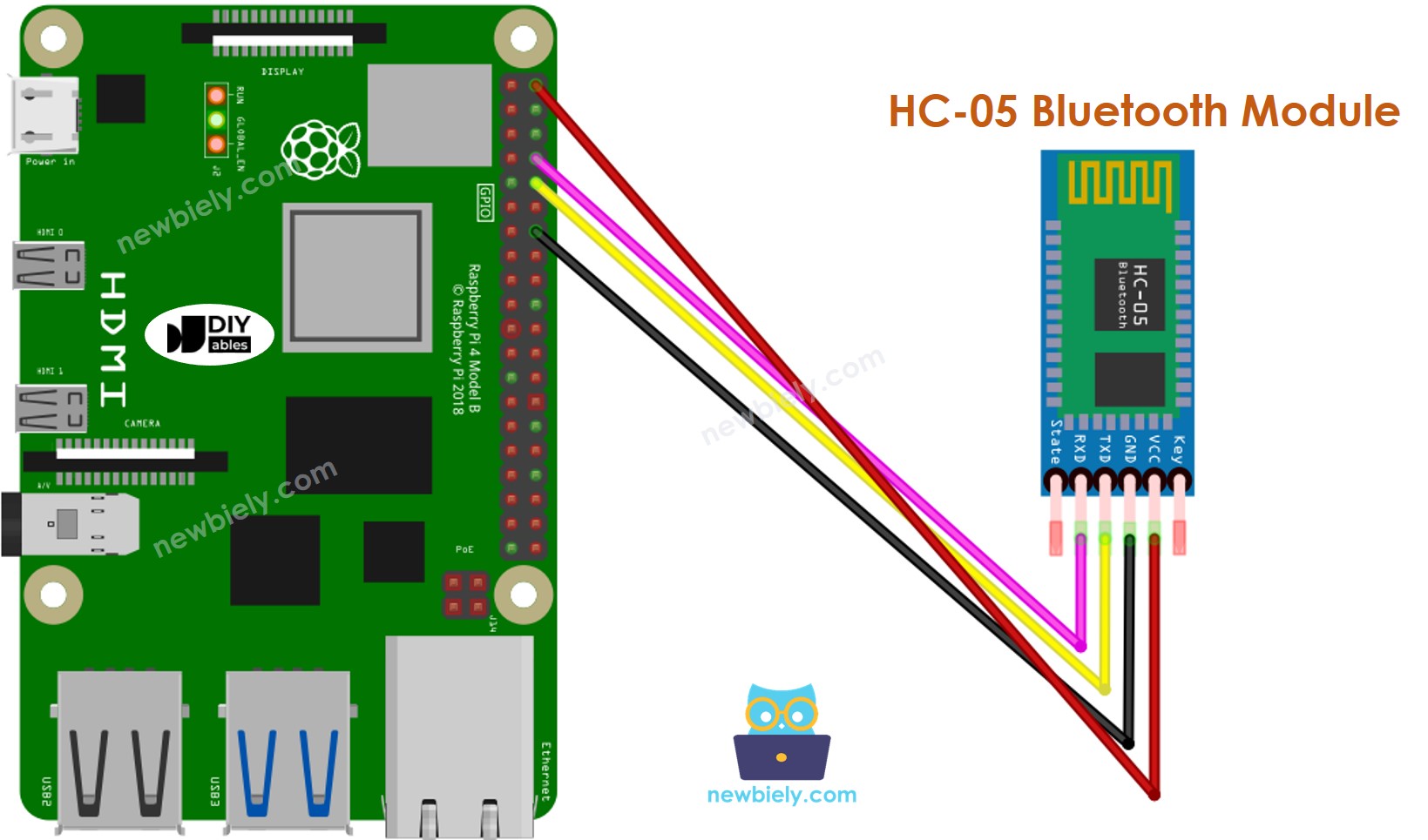 Raspberry Pi Bluetooth wiring diagram