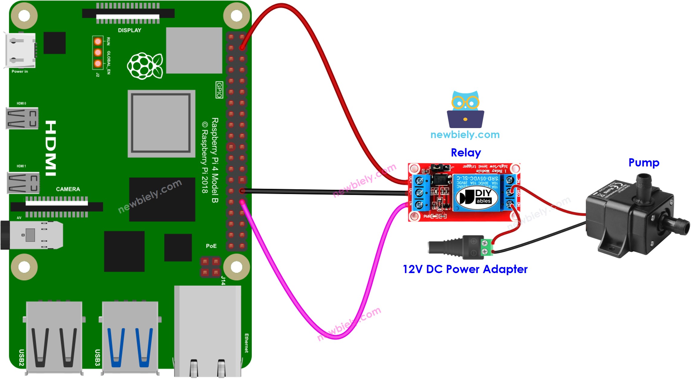 Raspberry Pi Pump wiring diagram